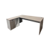 Birou colt de lucru profesional Armadi Sonoma-alb 140x70x75 cm