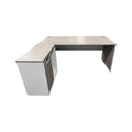 Birou colt de lucru profesional Armadi, Sonoma-alb, 140x70x75 cm, imagine suplimentara