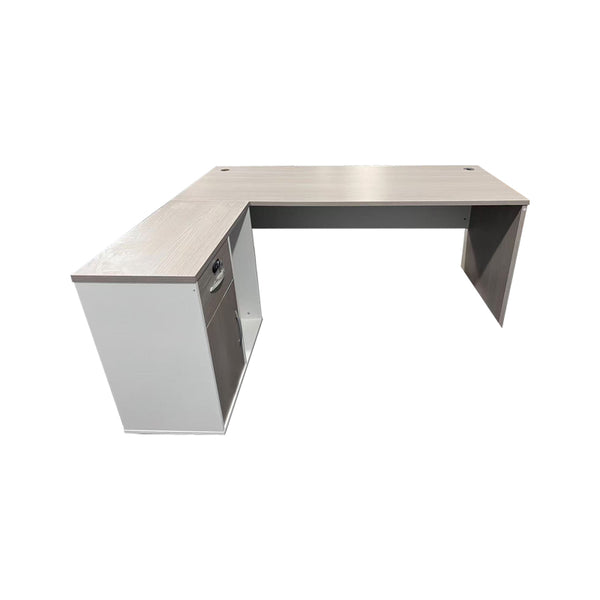 Birou colt de lucru profesional Armadi, Sonoma-alb, 140x70x75 cm