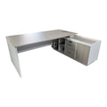 Birou colt de lucru profesional Armadi Sonoma-Alb 200x90x75 cm