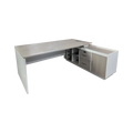 Birou colt profesional Armadi Sonoma-Alb 160x80x75 cm