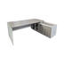 Birou colt profesional Armadi Sonoma-Alb 160x80x75 cm
