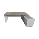 Birou colt profesional Armadi, Sonoma-Alb, 160x80x75 cm, foto produs
