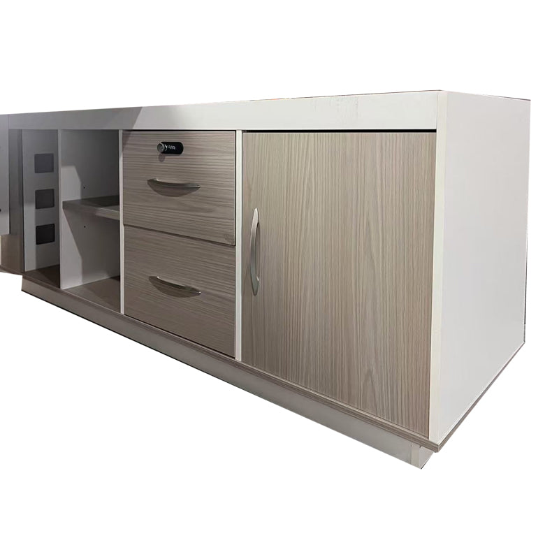 Birou colt profesional Armadi, Sonoma-Alb, 160x80x75 cm, foto produs 6