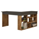 Birou colt Rosaline, Alb - Stejar, 120x129x72 cm - Stejar