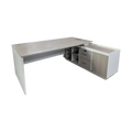 Birou Coltar de lucru profesional Armadi Sonoma-alb 180x80x75 cm