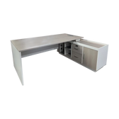 Birou Coltar de lucru profesional Armadi Sonoma-alb 180x80x75 cm