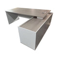 Birou Coltar de lucru profesional Armadi, Sonoma-alb, 180x80x75 cm, imagine suplimentara