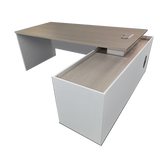 Birou Coltar de lucru profesional Armadi, Sonoma-alb, 180x80x75 cm, detaliu produs