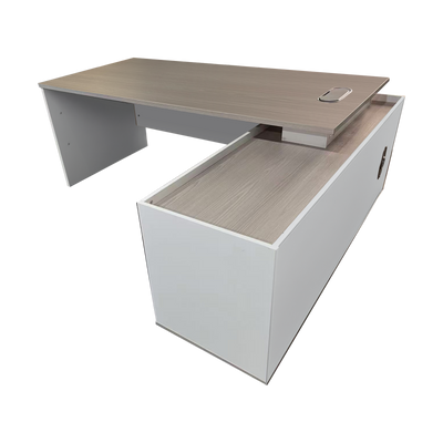 Birou Coltar de lucru profesional Armadi, Sonoma-alb, 180x80x75 cm, detaliu produs