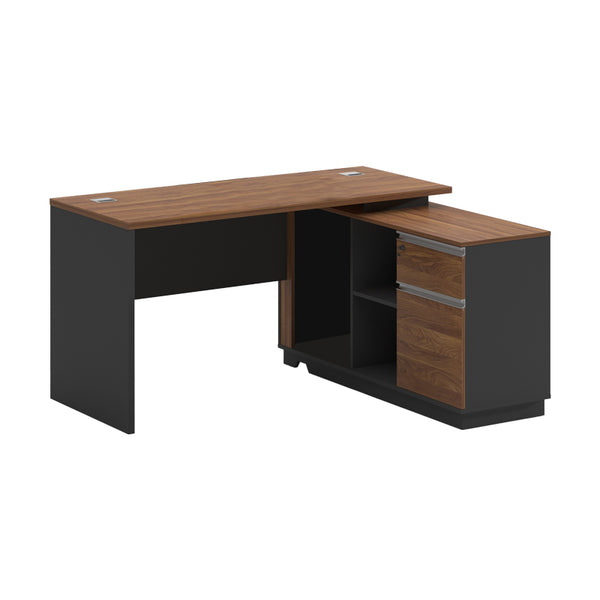 Birou Coltar dreapta Oscar, Nuc, 140x120x76 cm