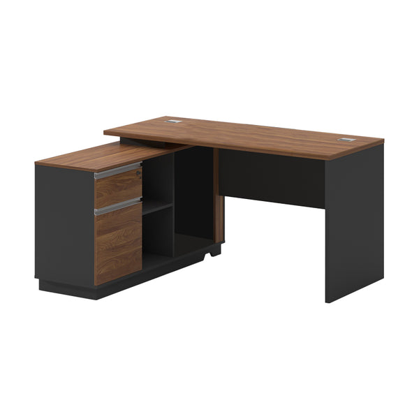 Birou Coltar stanga Oscar, Nuc, 140x120x76 cm