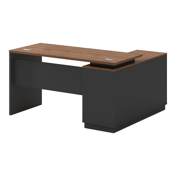 Birou Coltar stanga Oscar, Nuc, 140x120x76 cm