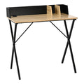 Birou cu aspect modern Zervan, metal și Lemn, 80x50x84 cm, Stejar/Negru