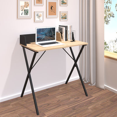 Birou cu aspect modern Zervan, metal și Lemn, Stejar - Negru, 80x50x84 cm, imagine suplimentara