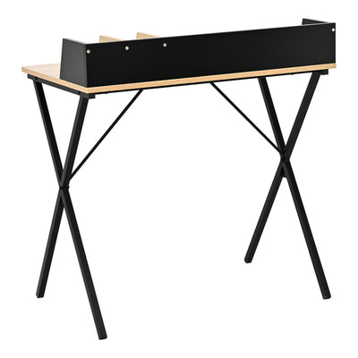 Birou cu aspect modern Zervan, metal și Lemn, Stejar - Negru, 80x50x84 cm, detaliu produs