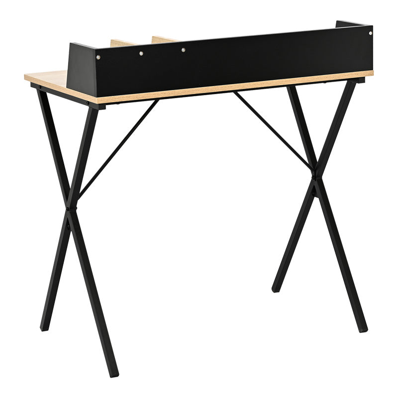 Birou cu aspect modern Zervan, metal și Lemn, Stejar - Negru, 80x50x84 cm, detaliu produs