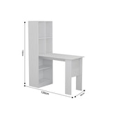 Birou cu biblioteca Acumen melamina, nuc, 120x50x150 cm, foto produs