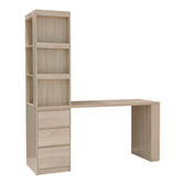 Birou cu biblioteca Cliner, Sonoma, 140x50x180 cm, imagine ambient