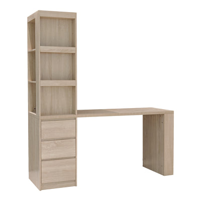 Birou cu biblioteca Cliner, Sonoma, 140x50x180 cm, imagine ambient