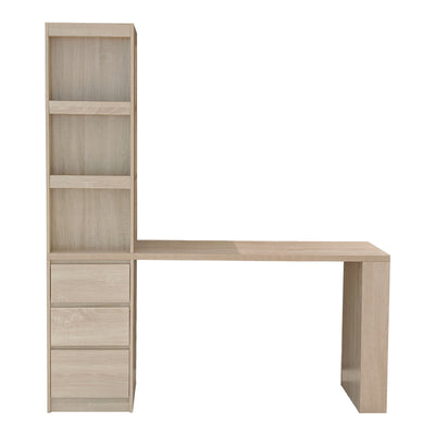 Birou cu biblioteca Cliner, Sonoma, 140x50x180 cm, detaliu produs