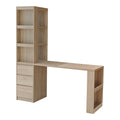 Birou cu biblioteca Cliner, Sonoma, 140x50x180 cm, imagine produs 4