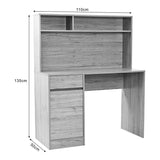 Birou Secreta cu raft, 110x50x135 cm - Stejar