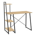 Birou cu rafturi Deckstor, metal și Lemn Stejar, 102x50x117 cm