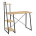 Birou cu rafturi Deckstor, metal și Lemn Stejar, 102x50x117 cm