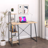 Birou cu rafturi Deckstor, metal și Lemn, Stejar, 102x50x117 cm
