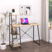 Birou cu rafturi Deckstor, metal și Lemn, Stejar, 102x50x117 cm, imagine suplimentara