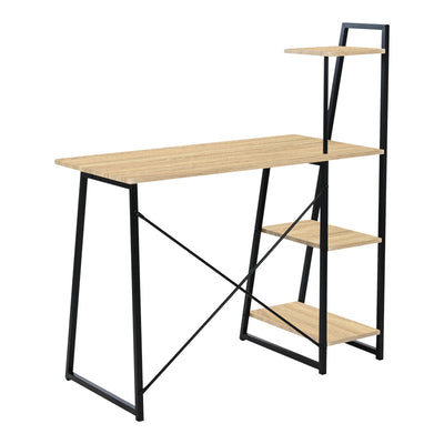 Birou cu rafturi Deckstor, metal și Lemn, Stejar, 102x50x117 cm, detaliu produs