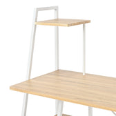 Birou cu rafturi Deckstor, Stejar, albe, 102x50x117 cm, foto produs