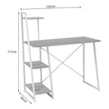 Birou cu rafturi Deckstor, Stejar, albe, 102x50x117 cm, foto produs 6