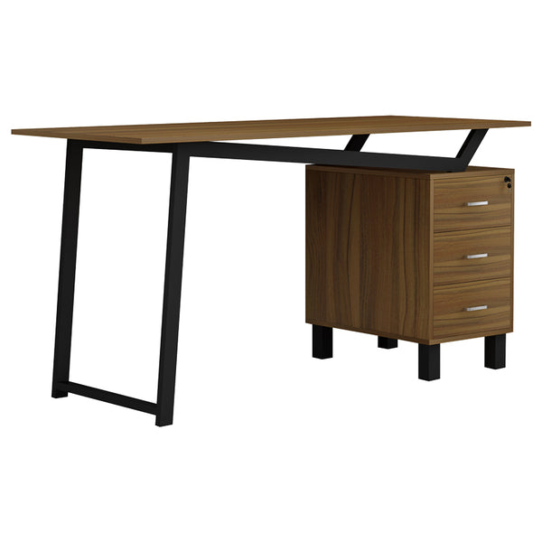 Birou cu sertare Prosper, Nuc, 140x60x76 cm