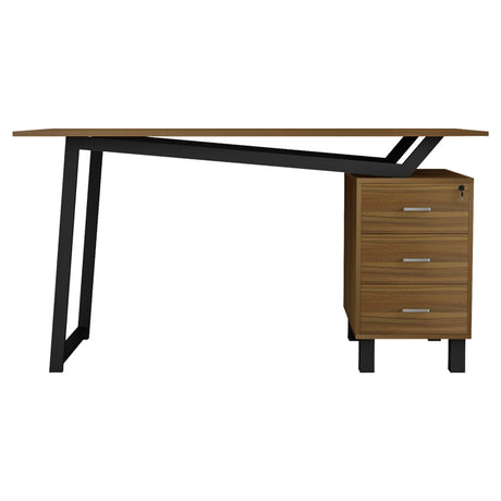 Birou cu sertare Prosper, Nuc, 140x60x76 cm