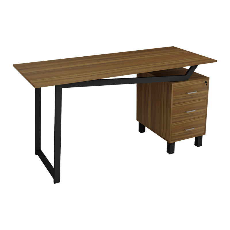 Birou cu sertare Prosper, Nuc, 140x60x76 cm