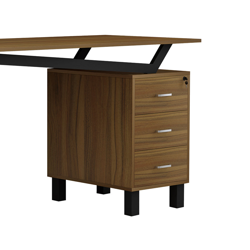 Birou cu sertare Prosper, Nuc, 140x60x76 cm