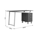 Birou cu sertare Prosper, Nuc, 140x60x76 cm