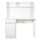 Birou Secreta cu raft, 110x50x135 cm - Alb