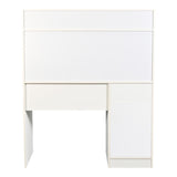 Birou Secreta cu raft, 110x50x135 cm - Alb
