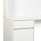 Birou Secreta cu raft, 110x50x135 cm - Alb