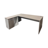 Birou de colt Armadi I, Sonoma-Alb, 180x80x75 cm