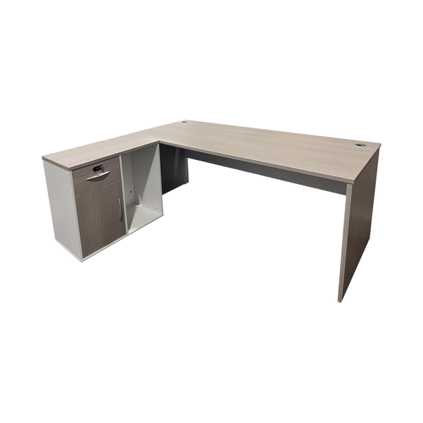 Birou de colt Armadi I, Sonoma-Alb, 180x80x75 cm