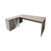 Birou de colt Armadi I, Sonoma-Alb, 180x80x75 cm