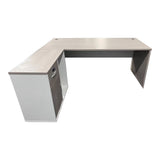 Birou de colt Armadi I, Sonoma-Alb, 180x80x75 cm