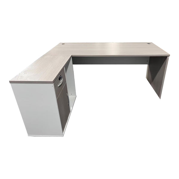 Birou de colt Armadi I, Sonoma-Alb, 180x80x75 cm