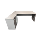 Birou de colt Armadi I, Sonoma-Alb, 180x80x75 cm, detaliu produs