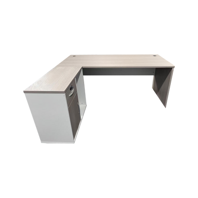 Birou de colt Armadi I, Sonoma-Alb, 180x80x75 cm, detaliu produs