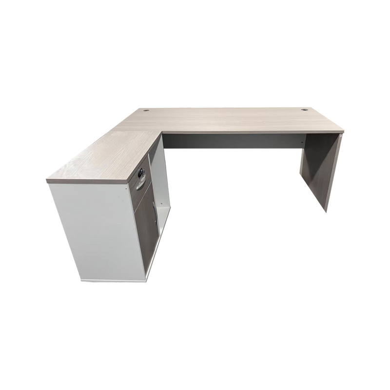 Birou de colt Armadi I, Sonoma-Alb, 180x80x75 cm, detaliu produs